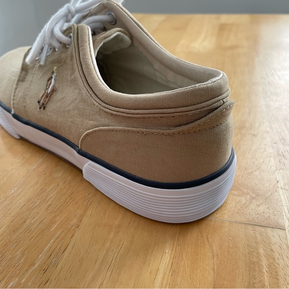 Polo Ralph Lauren Faxon Low-Top Canvas Sneaker - Beige - Mens Size 8 - Picture 7 of 15